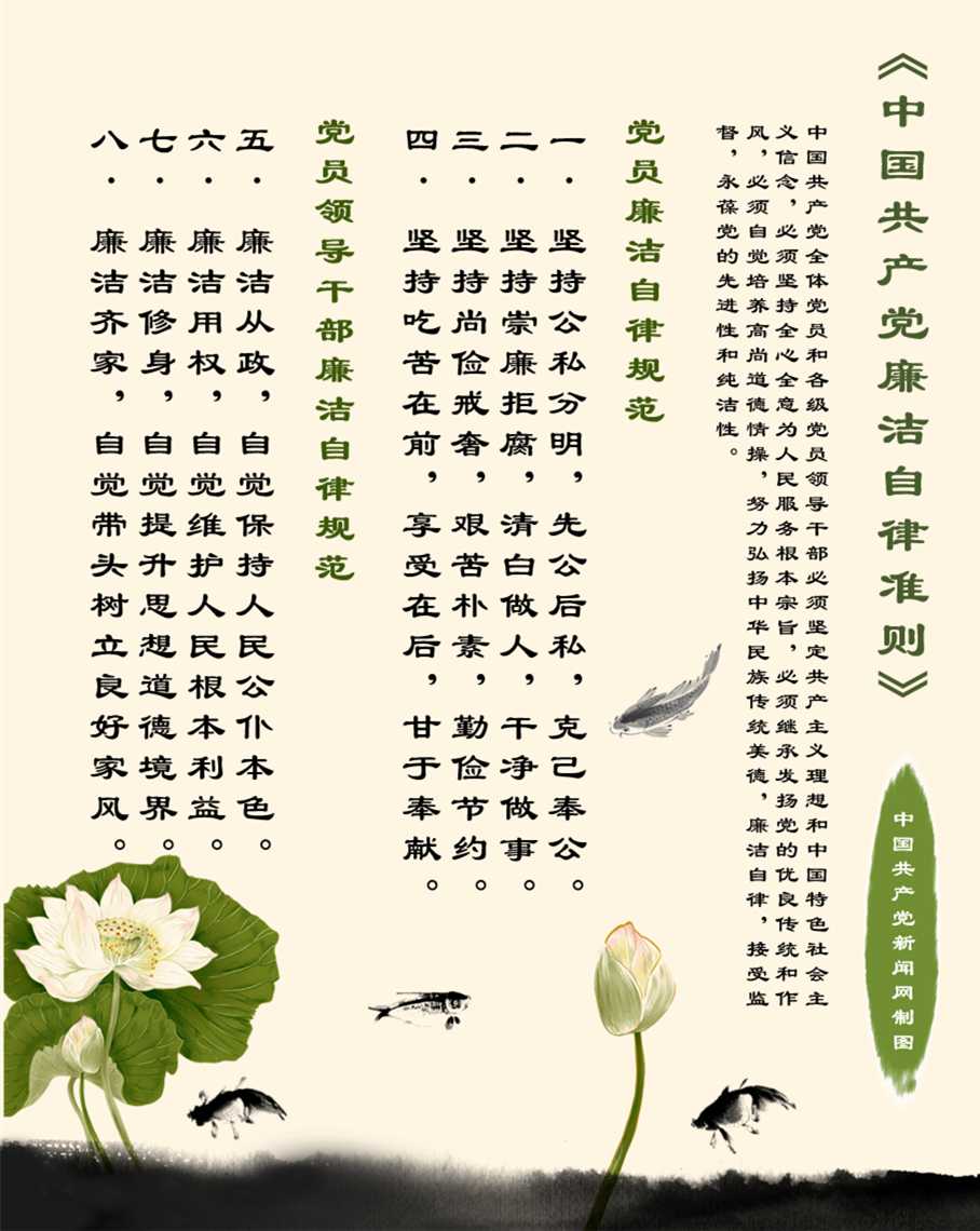 《中國(guó)共產(chǎn)黨廉潔自律準(zhǔn)則》全文(2015年修訂版)【附圖解】